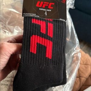 UFC Black and Red Athletic Crew Socks(3)